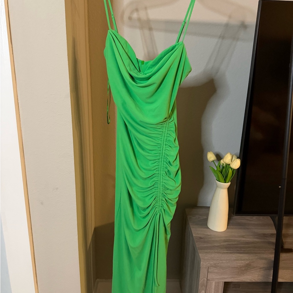 Zara Asymmetrical Green Dress